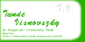 tunde visnovszky business card