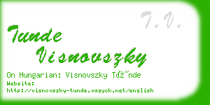 tunde visnovszky business card